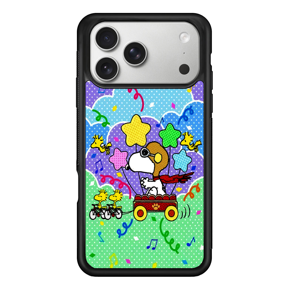 Woodstock Pulled Snoopy iPhone 17 Pro Case | Slim Rubber Case for iPhone 17 Pro