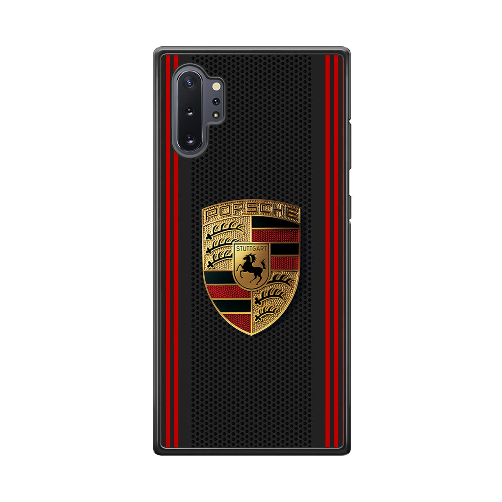 Porsche Gold Emblem Samsung Galaxy Note 10 Plus Case | Slim Rubber Case for Samsung Galaxy Note 10 Plus