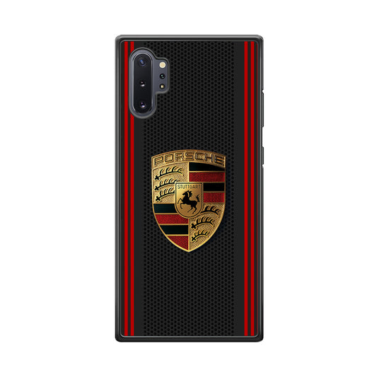 Porsche Gold Emblem Samsung Galaxy Note 10 Plus Case | Slim Rubber Case for Samsung Galaxy Note 10 Plus