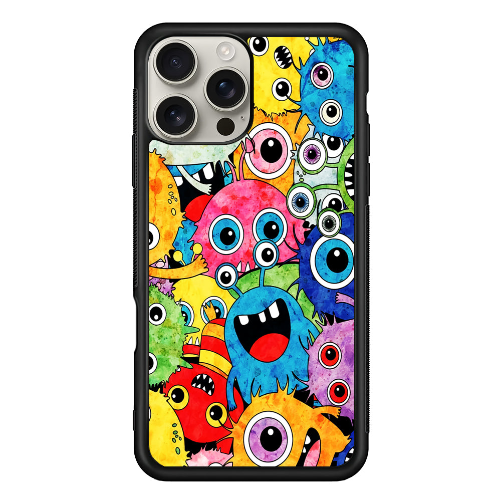 Cute Monster Doodle iPhone 16 Pro Max Case | Stylish Protective Case for iPhone 16 Pro Max