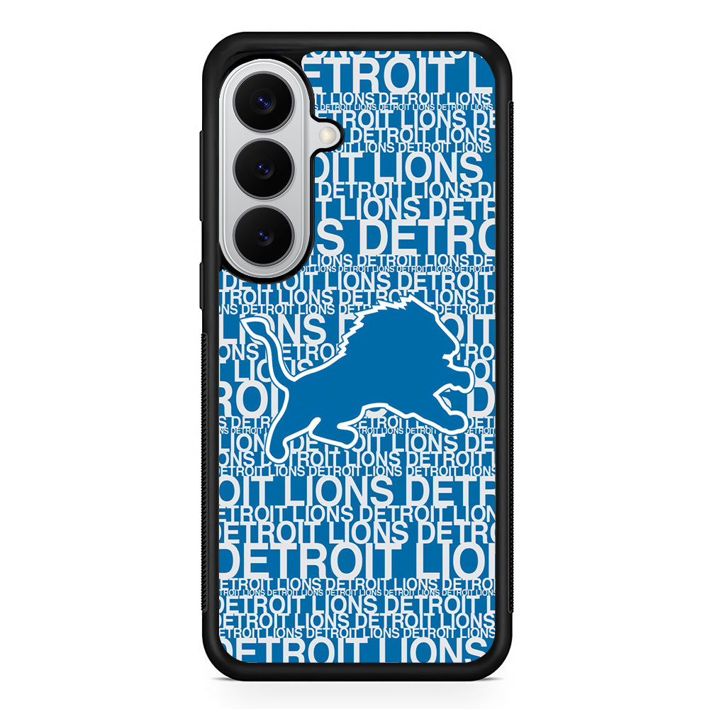 Detroit Lions Pattern Samsung Galaxy S26 Case | Protective Rubber Cover
