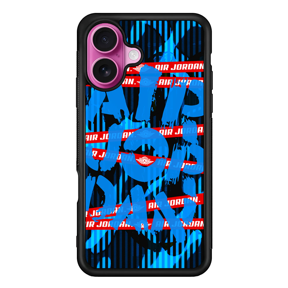 Air Jordan Line Under Water iPhone 17 Case - Slim Rubber Case for iPhone 17