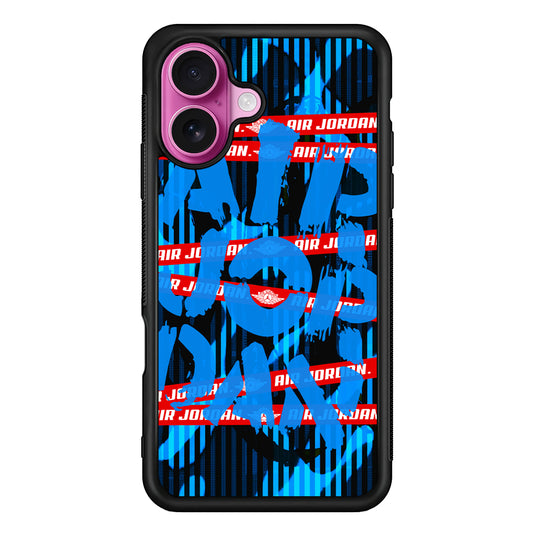 Air Jordan Line Under Water iPhone 17 Case - Slim Rubber Case for iPhone 17