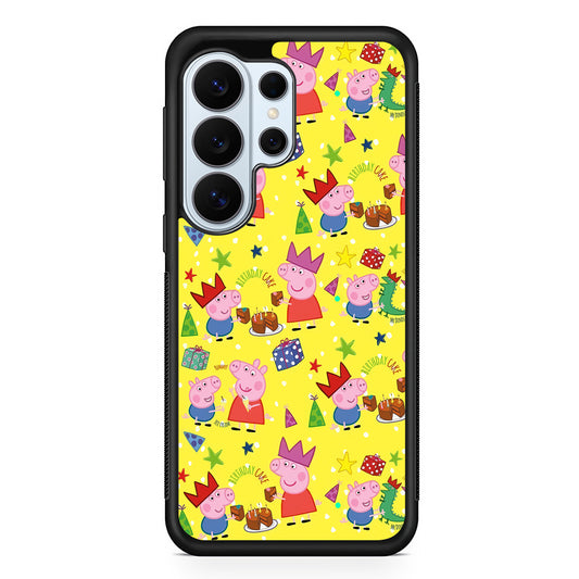 Peppa Pig Happy Birthday Yellow Samsung Galaxy S26 Ultra Case | Protective Phone Cover