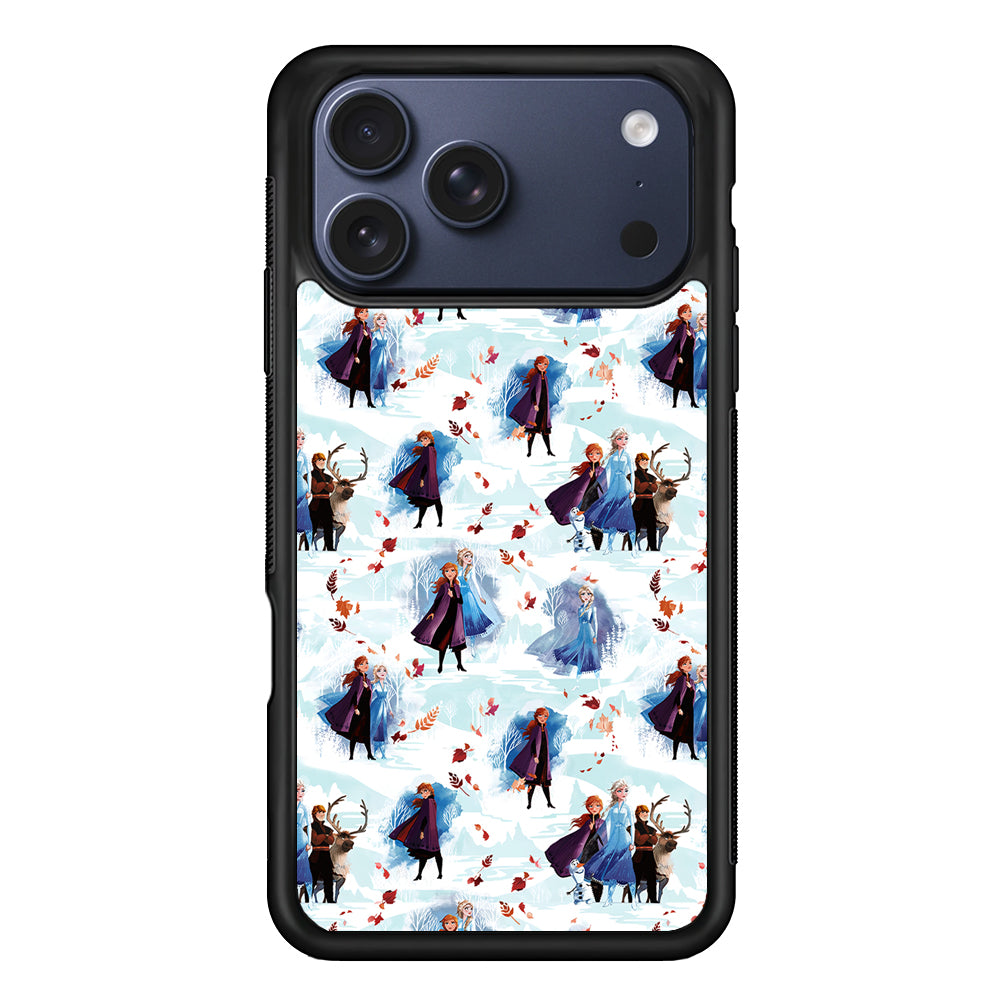 Elsa Anna Frozen Pattern Autumn iPhone 17 Pro Max Case | Slim Protective Cover for iPhone 17 Pro Max