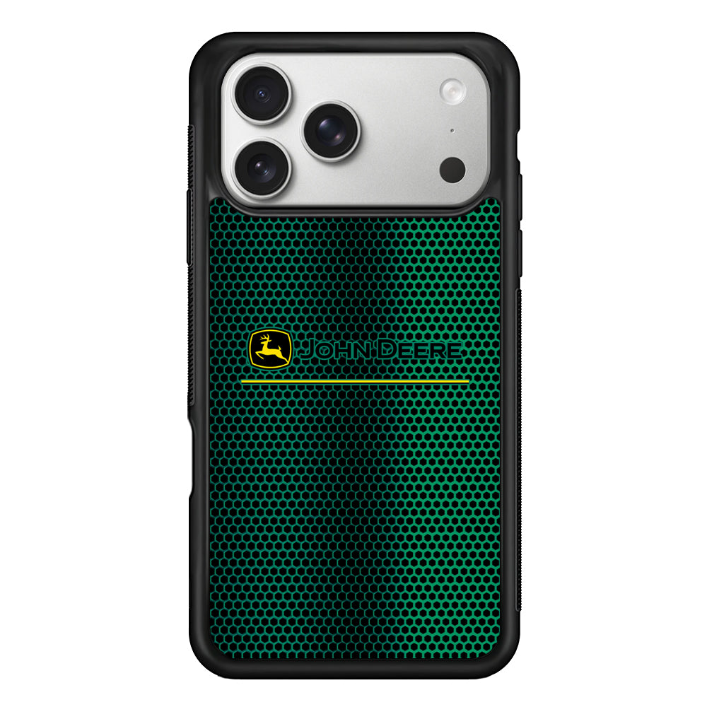 John Deere Luxury Hexagon iPhone 17 Pro Case | Slim Rubber Case for iPhone 17 Pro