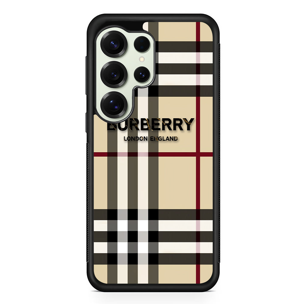 Burberry Cream Pattern Samsung Galaxy S25 Ultra Case | Slim Rubber Case for Samsung Galaxy S25 Ultra