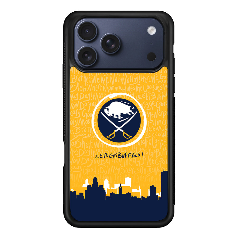 Lets Go Buffalo Sabres iPhone 17 Pro Max Case | Slim Protective Cover for iPhone 17 Pro Max