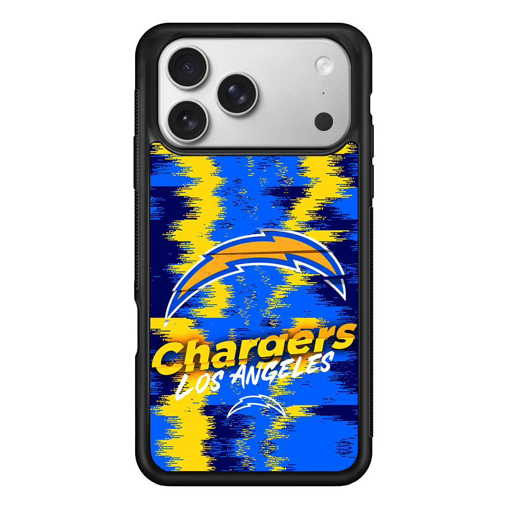 Los Angeles Chargers Abstract Color iPhone 17 Pro Case | Slim Rubber Case for iPhone 17 Pro