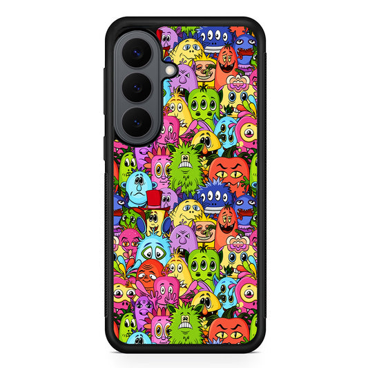 Monster Alien Cartoon Doodle Samsung Galaxy S26 Plus Case | Slim Rubber Case for Samsung Galaxy S26 Plus
