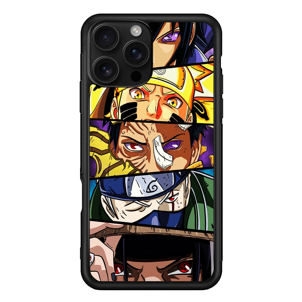 All Eyes Characters in Naruto iPhone 16 Pro Case | Durable Protective Case for iPhone 16 Pro