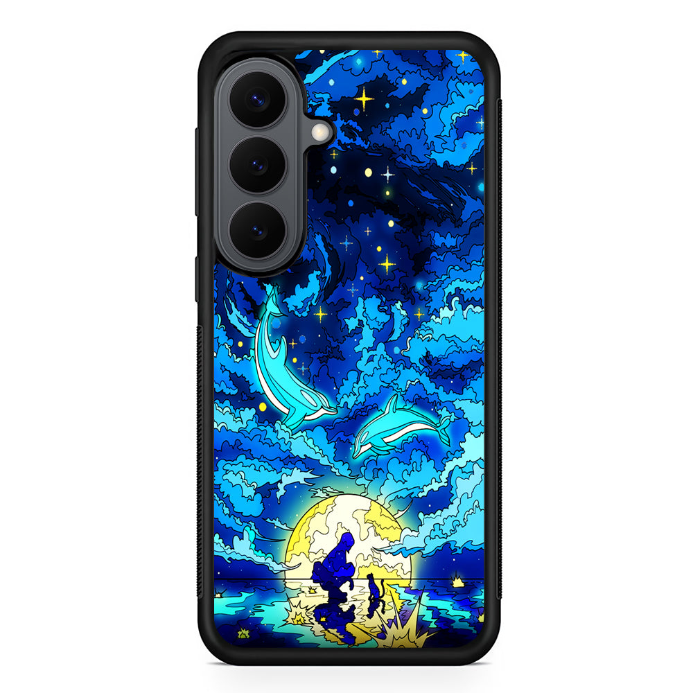 Whales Swimming in The Sky Samsung Galaxy S26 Plus Case | Slim Rubber Case for Samsung Galaxy S26 Plus