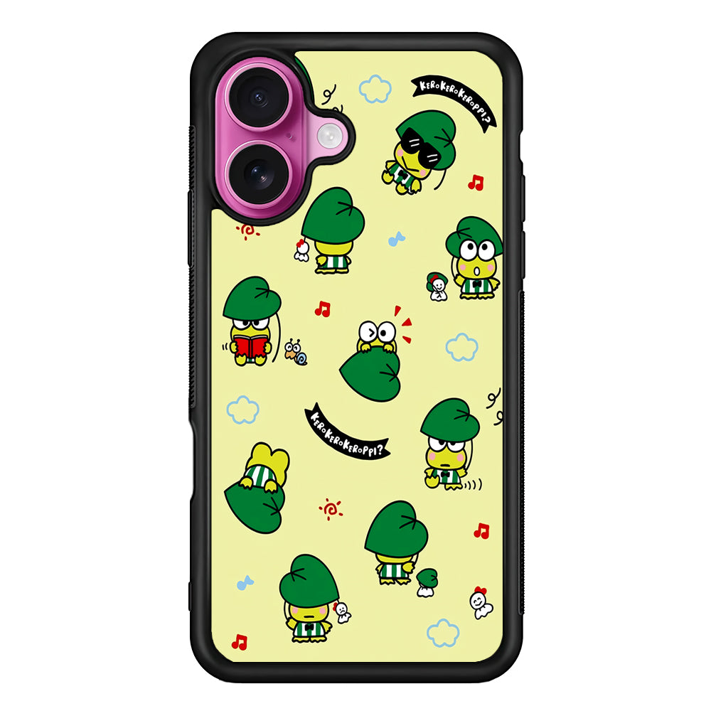 Keroppi Frog Activity Cartoon iPhone 17 Case | Slim Protective Rubber Phone Cover