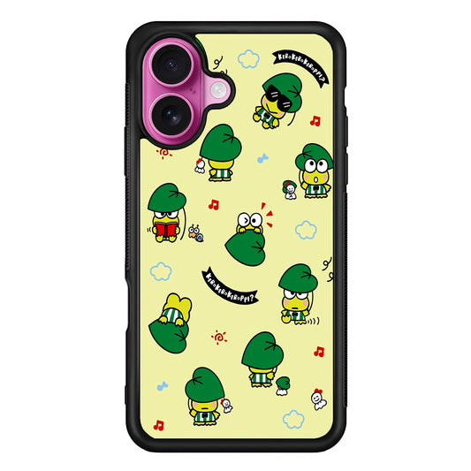 Keroppi Frog Activity Cartoon iPhone 17 Case | Slim Protective Rubber Phone Cover