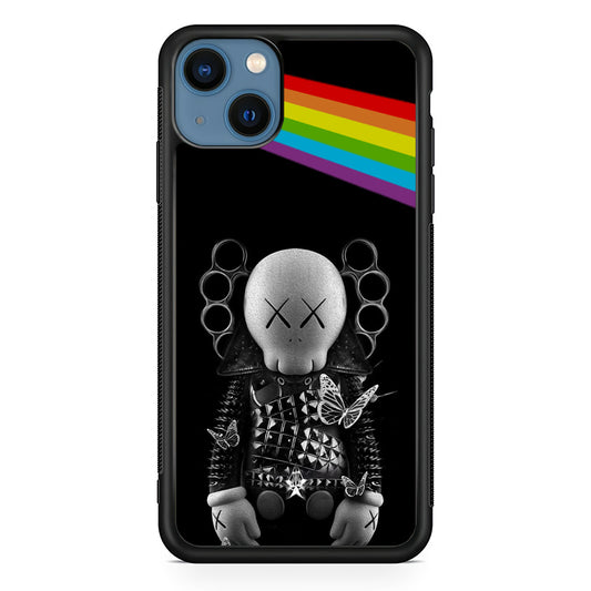 Kaws Metal Style Rainbow iPhone 13 Case | Slim Rubber Case for iPhone 13