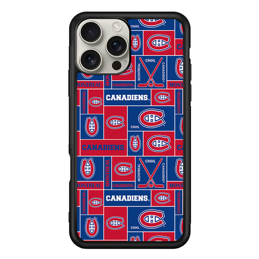Montreal Canadiens Pattern iPhone 16 Pro Max Case | Stylish Protective Case for iPhone 16 Pro Max