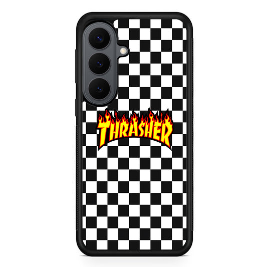 Thrasher Chess Pattern Samsung Galaxy S26 Plus Case | Slim Rubber Case for Samsung Galaxy S26 Plus