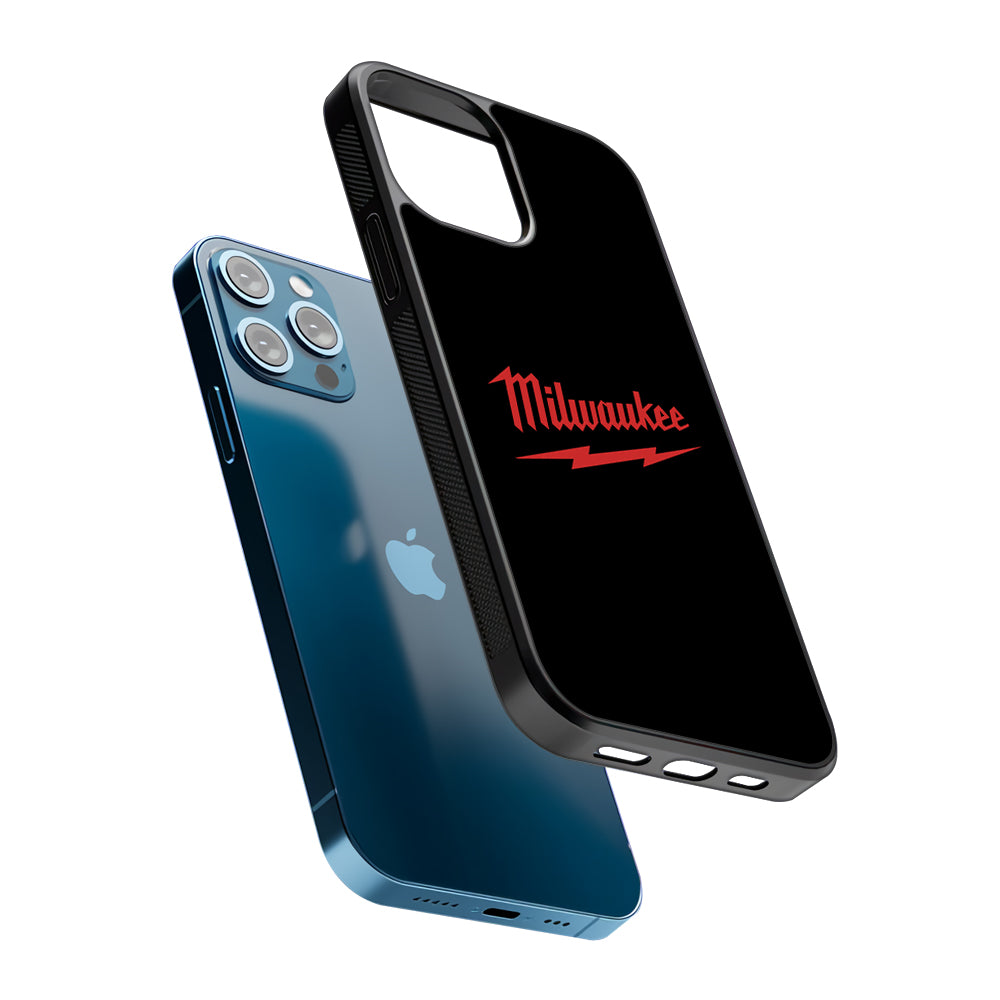 Milwaukee Tool Black Background 2D Rubber Phone Case | Durable Phone Case