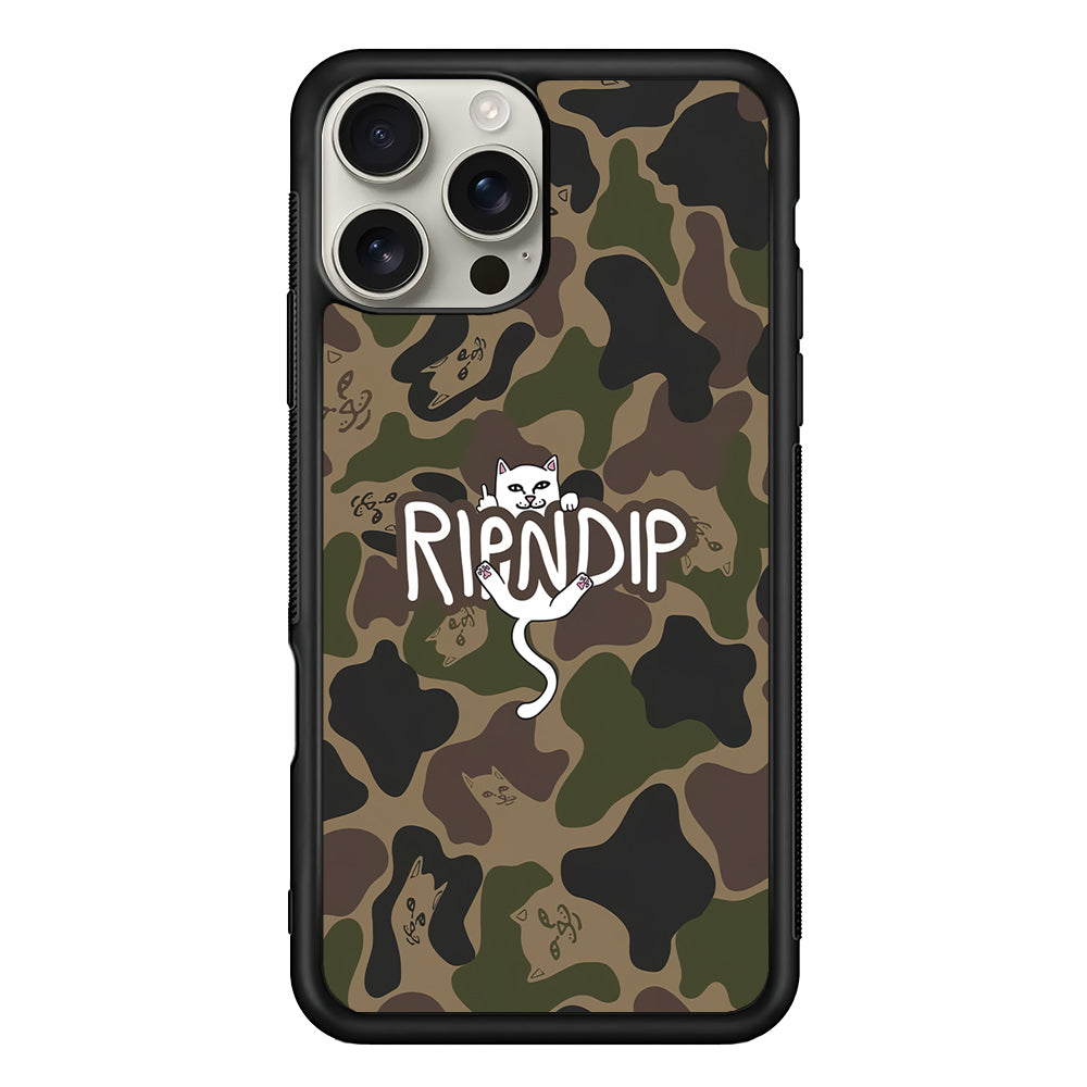 Rip N Dip Green Camo iPhone 16 Pro Max Case | Slim Rubber Case for iPhone 16 Pro Max