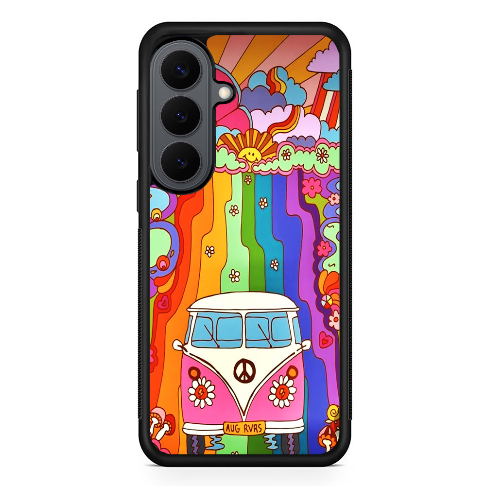 Hippie Aesthetic Rainbow Samsung Galaxy S26 Plus Case | Slim Rubber Case for Samsung Galaxy S26 Plus