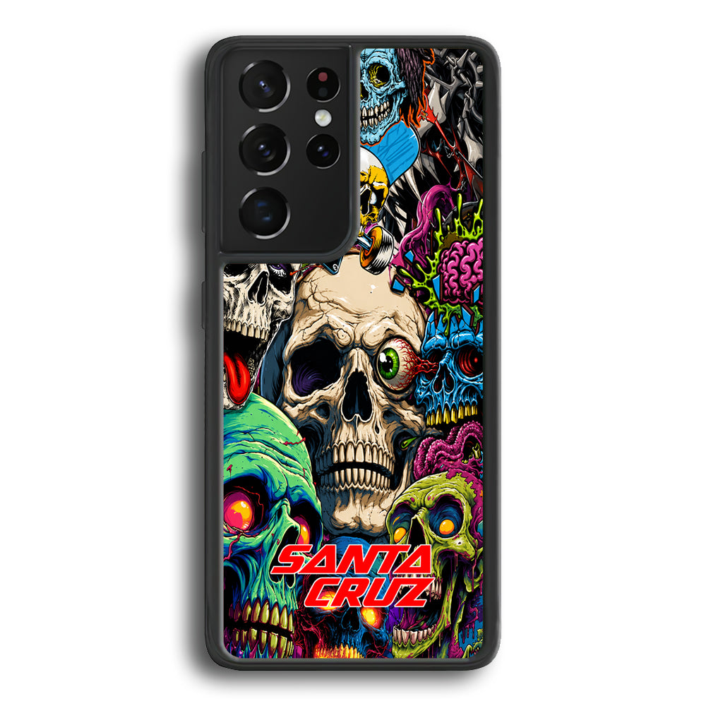 Santa Cruz Skateboard Skull Samsung Galaxy S21 Ultra Case | Slim Rubber Case for Samsung Galaxy S21 Ultra