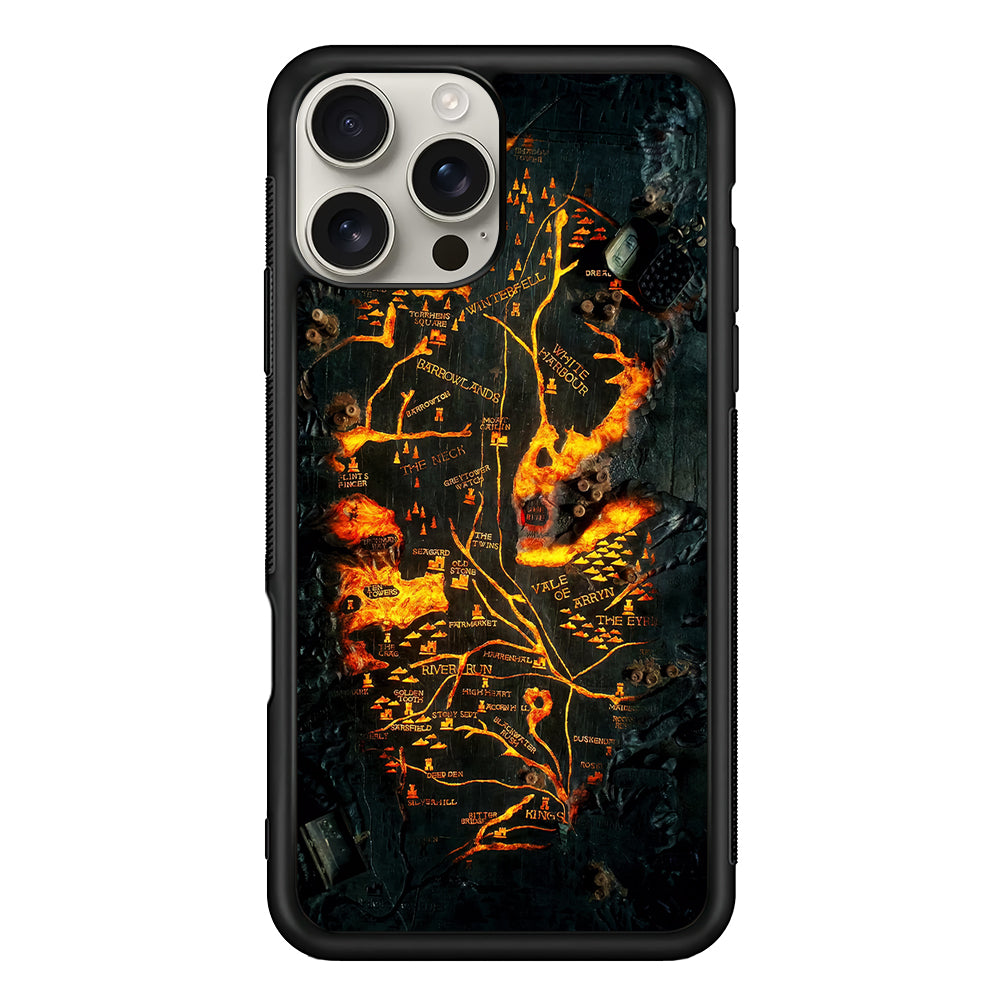 House of Dragon Fire Table Map iPhone 16 Pro Max Case | Stylish Protective Case for iPhone 16 Pro Max