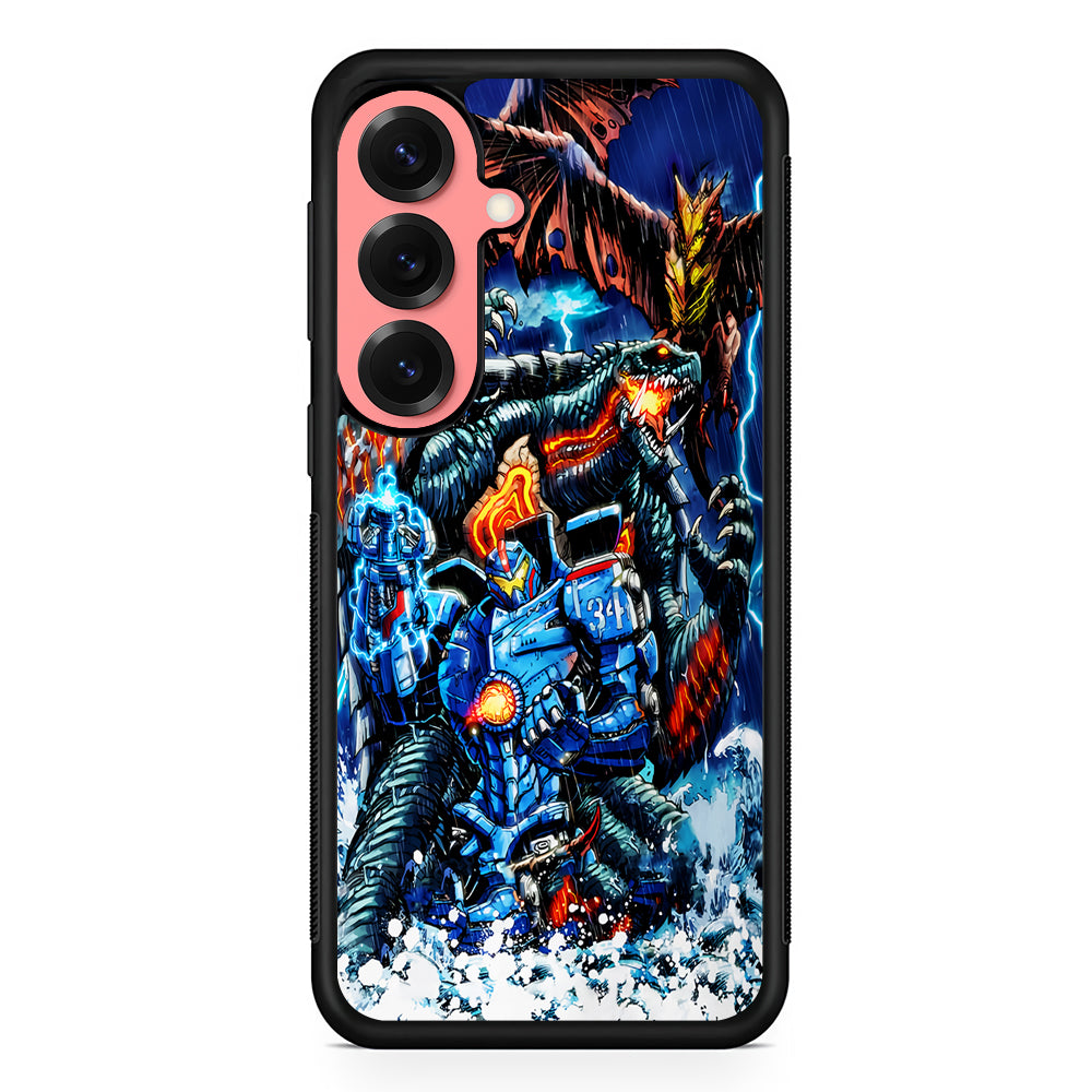 Gamera VS Pacific Rim Samsung Galaxy S25 Case | Protective Case for Samsung Galaxy S25
