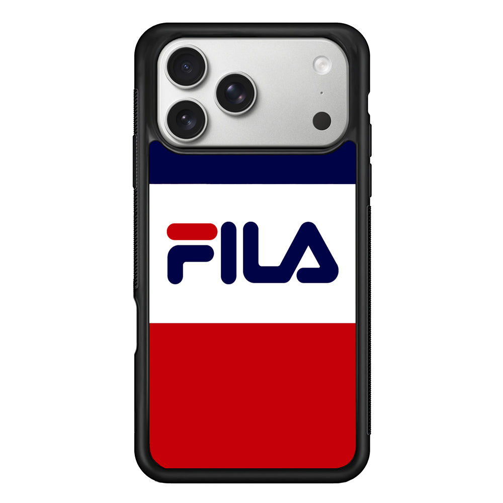 Fila Three Colors iPhone 17 Pro Case | Slim Rubber Case for iPhone 17 Pro