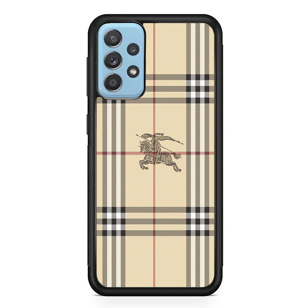Burberry Latte Cream Samsung Galaxy A72 Case | Slim Rubber Case for Samsung Galaxy A72