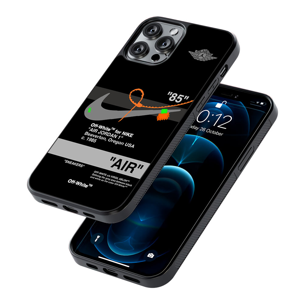 Off White x Nike Air Jordan Black 2D Rubber Phone Case | Durable Phone Case