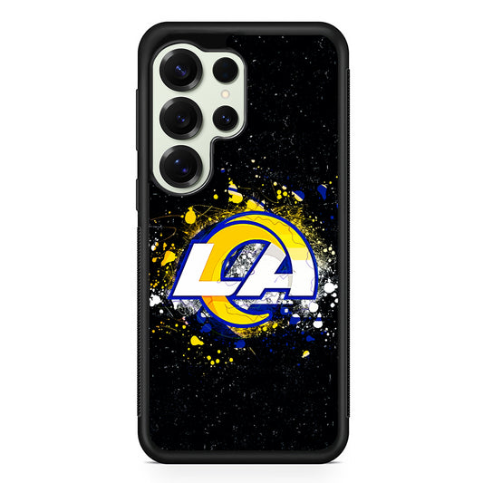 Los Angeles Rams Abstract Samsung Galaxy S25 Ultra Case | Durable Rubber Case for Samsung Galaxy S25 Ultra