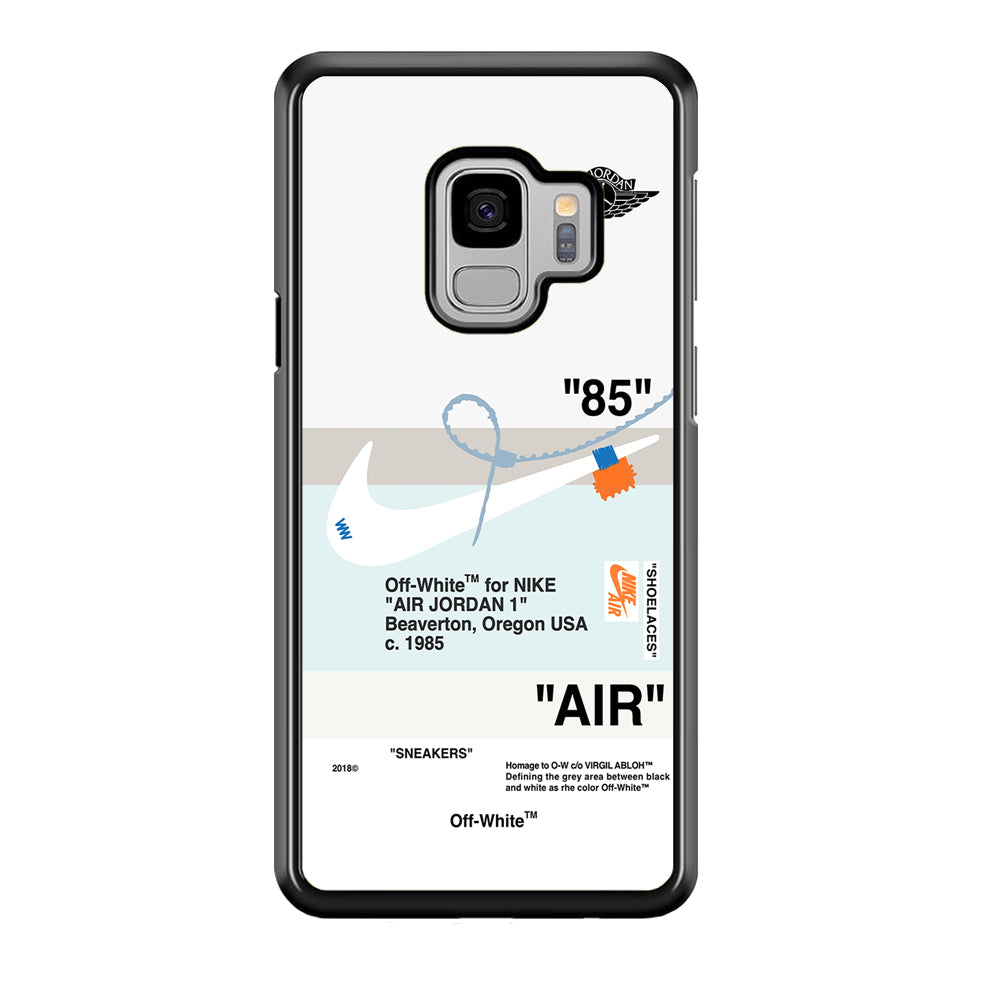 Off White x Nike Air Jordan Natural Samsung Galaxy S9 Case | Slim Rubber Case for Samsung Galaxy S9