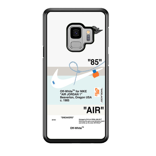 Off White x Nike Air Jordan Natural Samsung Galaxy S9 Case | Slim Rubber Case for Samsung Galaxy S9
