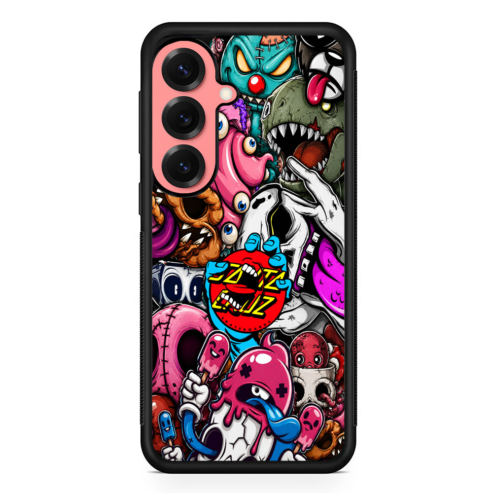 Santa Cruz Skateboard Nightmare Samsung Galaxy S25 Case | Slim Rubber Case for Samsung Galaxy S25