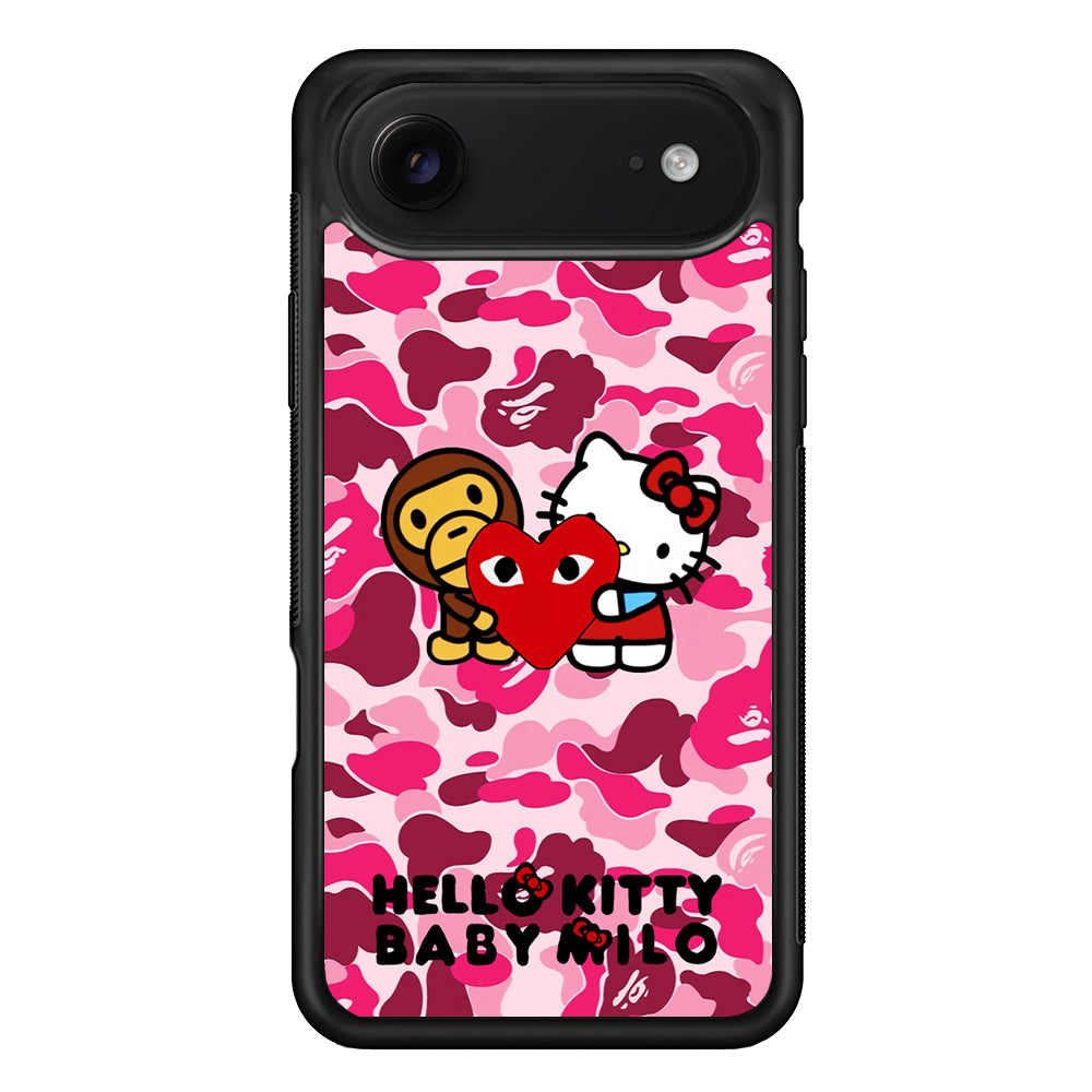 Bape Baby Milo X Hello Kitty iPhone 17 Air Case | Slim Rubber Case for iPhone 17 Air