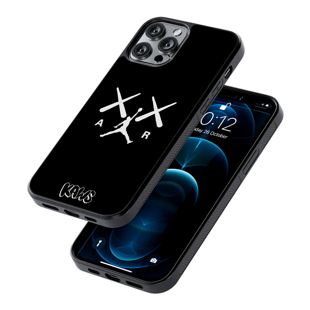 Kaws Air Jordan Midnight Black 2D Rubber Phone Case | Durable Phone Case