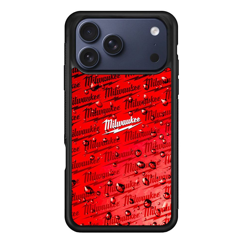Milwaukee Tool Water Droplet iPhone 17 Pro Max Case | Slim Rubber Case for iPhone 17 Pro Max