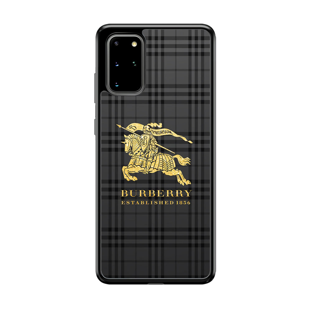 Burberry Simple Dark Grey Samsung Galaxy S20 Plus Case | Slim Rubber Case for Samsung Galaxy S20 Plus