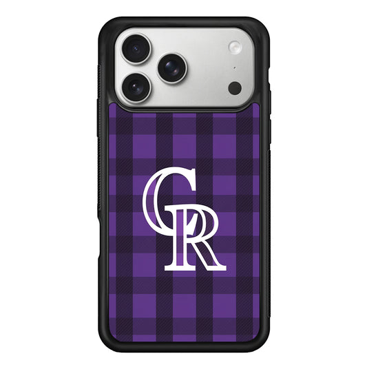 Colorado Rockies Pattern iPhone 17 Pro Case | Slim Rubber Case for iPhone 17 Pro