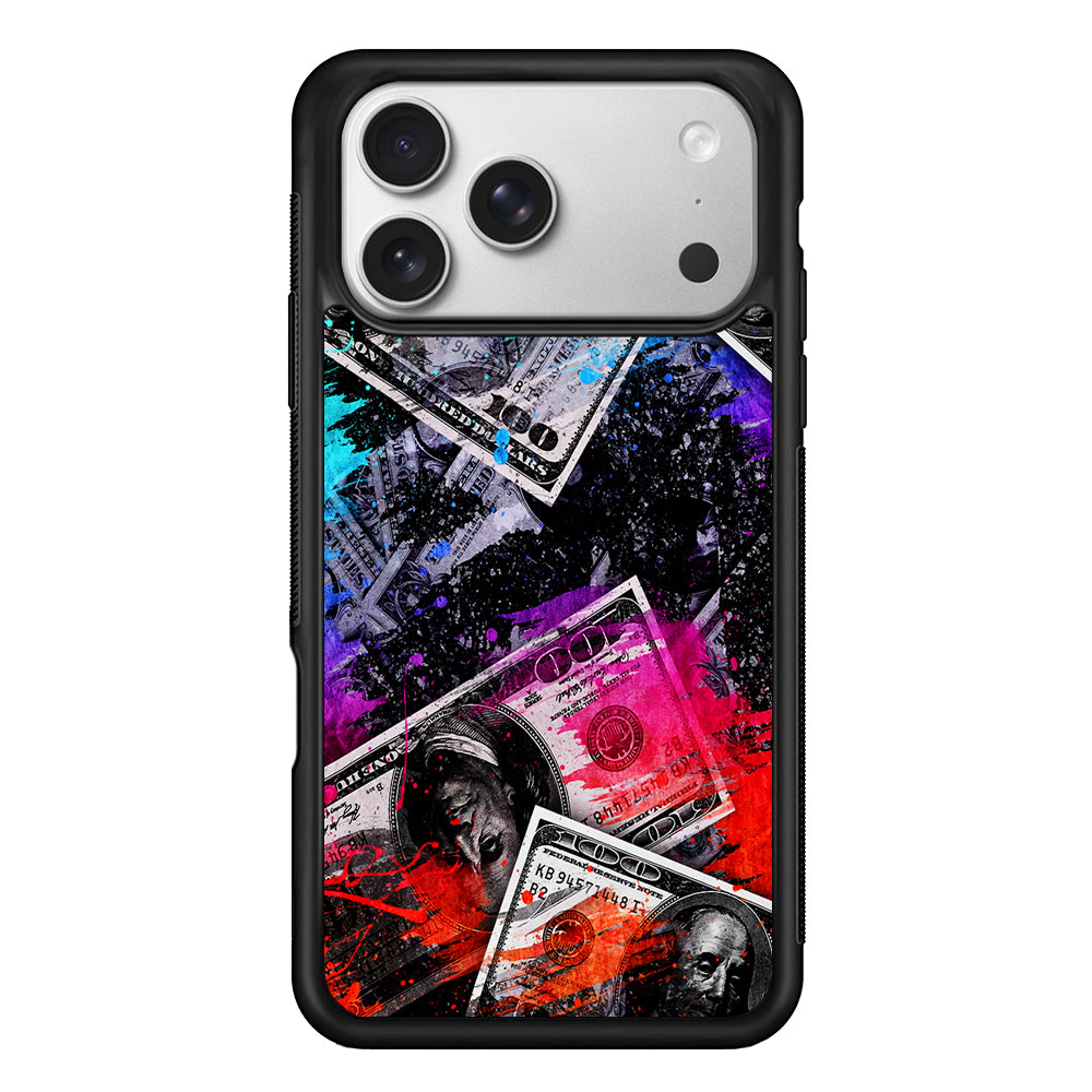 Money Bills Art Abstract iPhone 17 Pro Case | Slim Rubber Case for iPhone 17 Pro