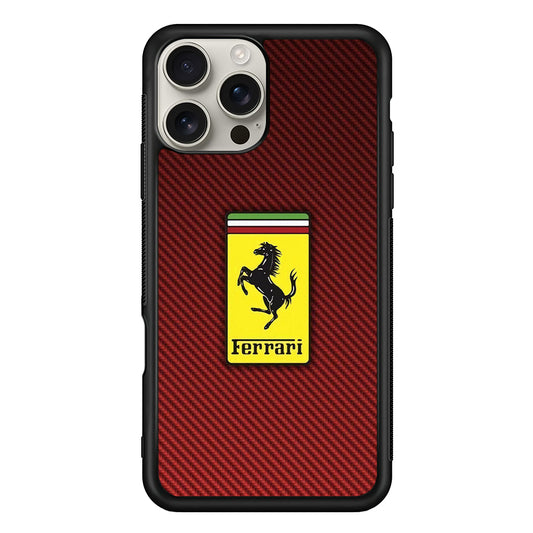 Ferrari Bloodshot Fiber iPhone 16 Pro Max Case | Durable Everyday Protective Cover