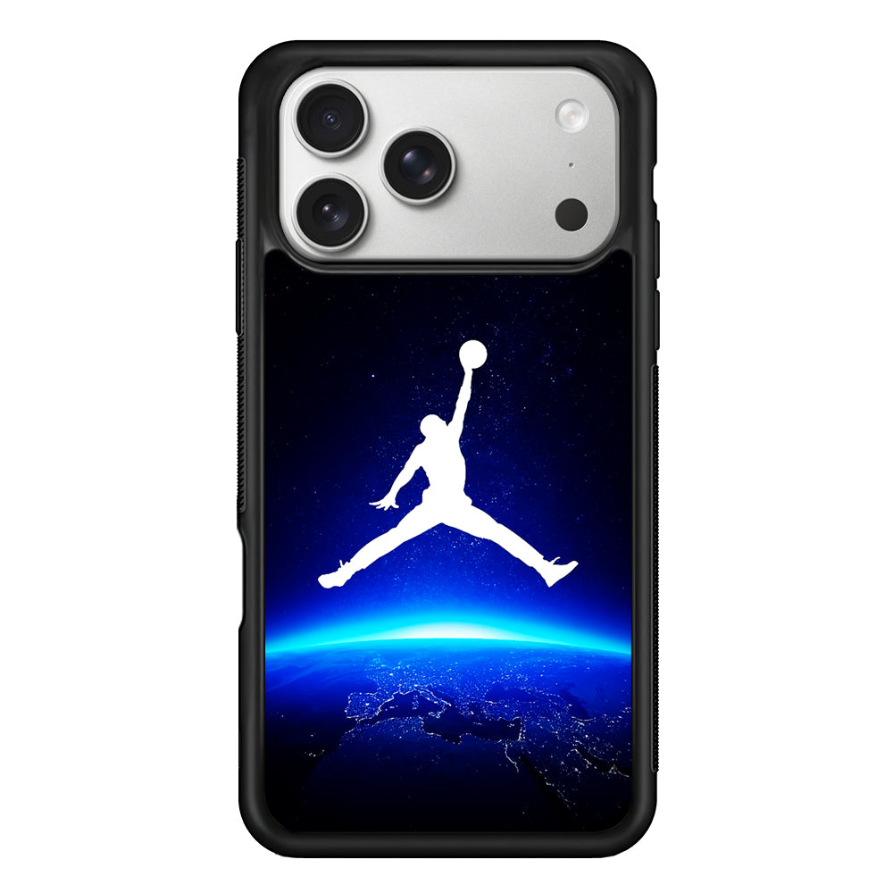 Air Jordan Logo Above Earth iPhone 17 Pro Case | Slim Protective Case for iPhone 17 Pro