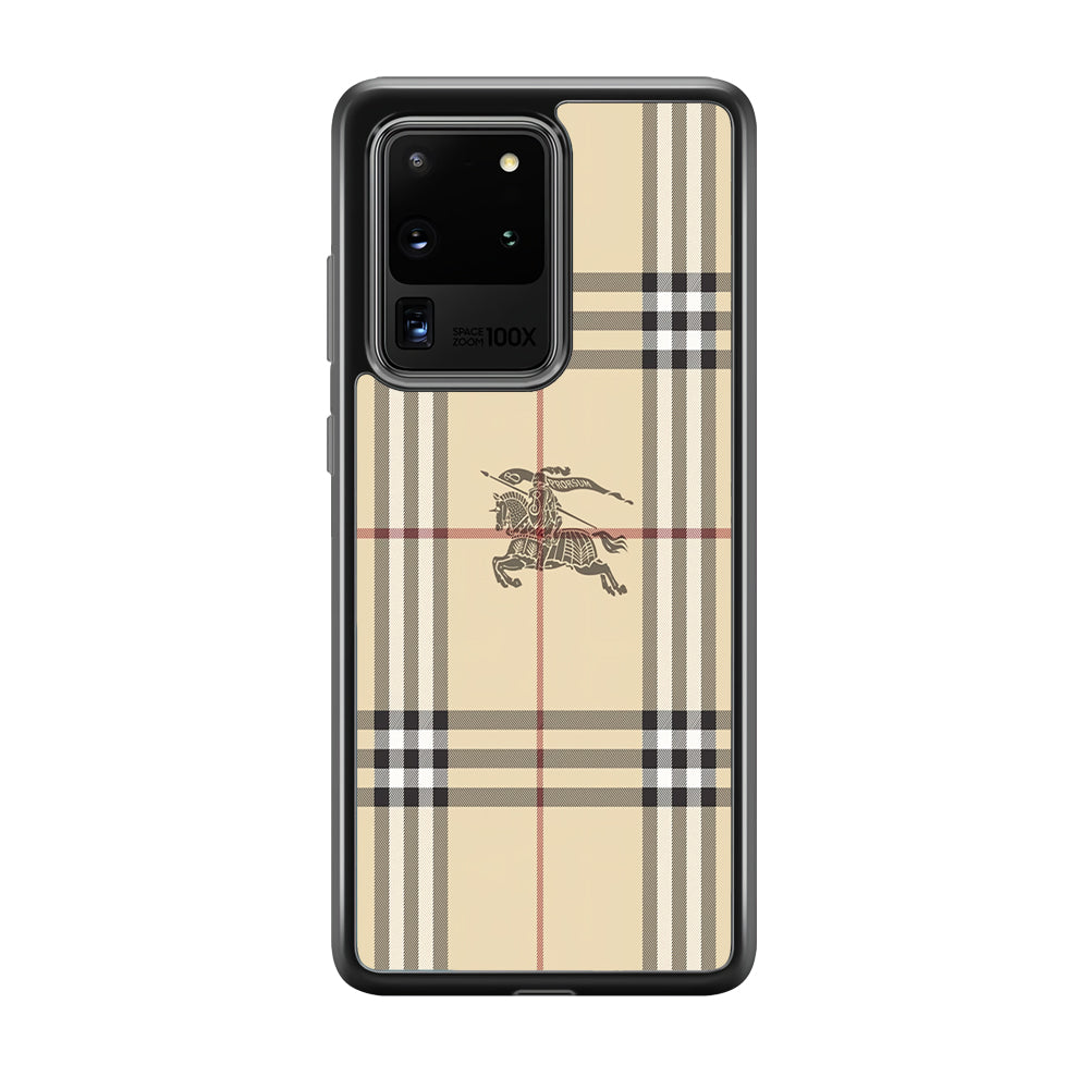 Burberry Latte Cream Samsung Galaxy S20 Ultra Case | Slim Rubber Case for Samsung Galaxy S20 Ultra
