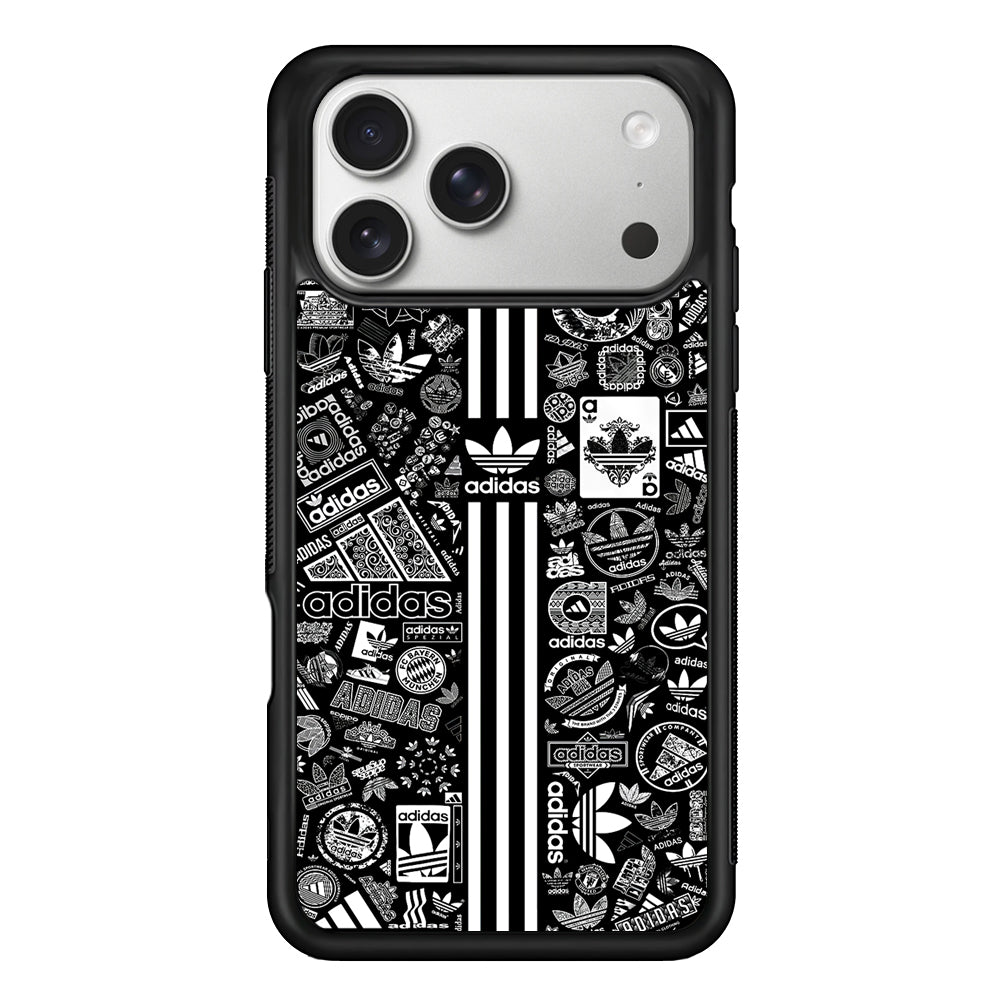 Adidas Collection Black White iPhone 17 Pro Case | Slim Protective Case for iPhone 17 Pro