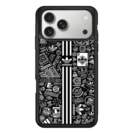 Adidas Collection Black White iPhone 17 Pro Case | Slim Protective Case for iPhone 17 Pro