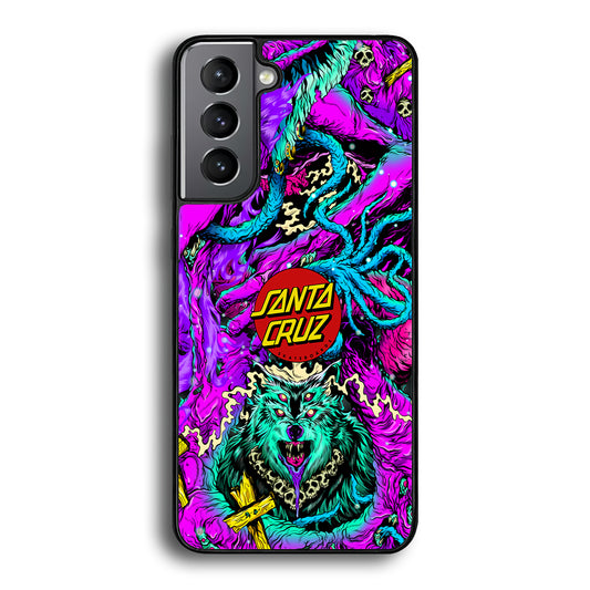 Santa Cruz Skateboard Wolf Samsung Galaxy S21 Case | Slim Rubber Case for Samsung Galaxy S21