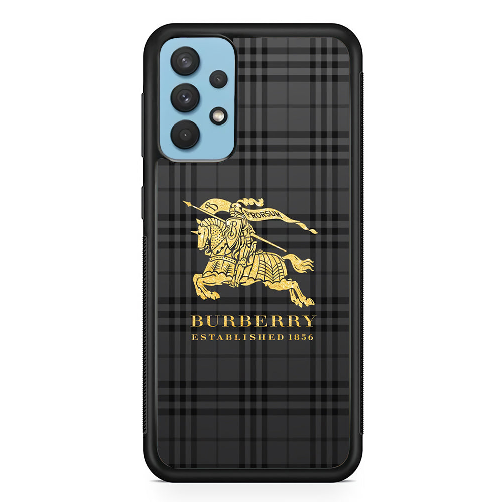 Burberry Simple Dark Grey Samsung Galaxy A32 Case | Slim Rubber Case for Samsung Galaxy A32