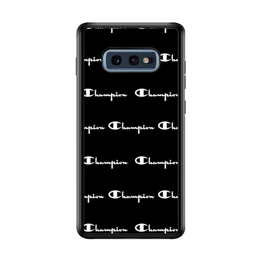 Champion Bland And White Samsung Galaxy S10E Case | Slim Rubber Case for Samsung Galaxy S10E
