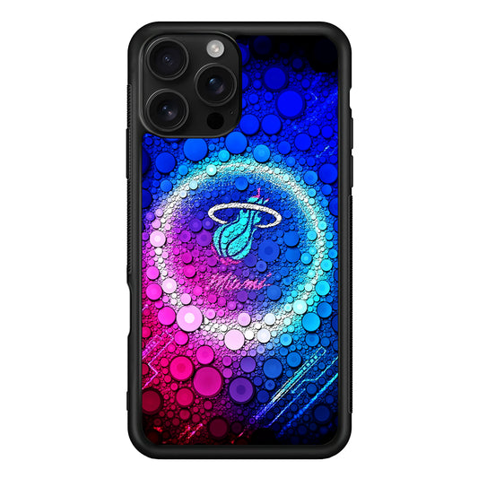 Miami Heat Bubble iPhone 16 Pro Case | Durable Protective Case for iPhone 16 Pro