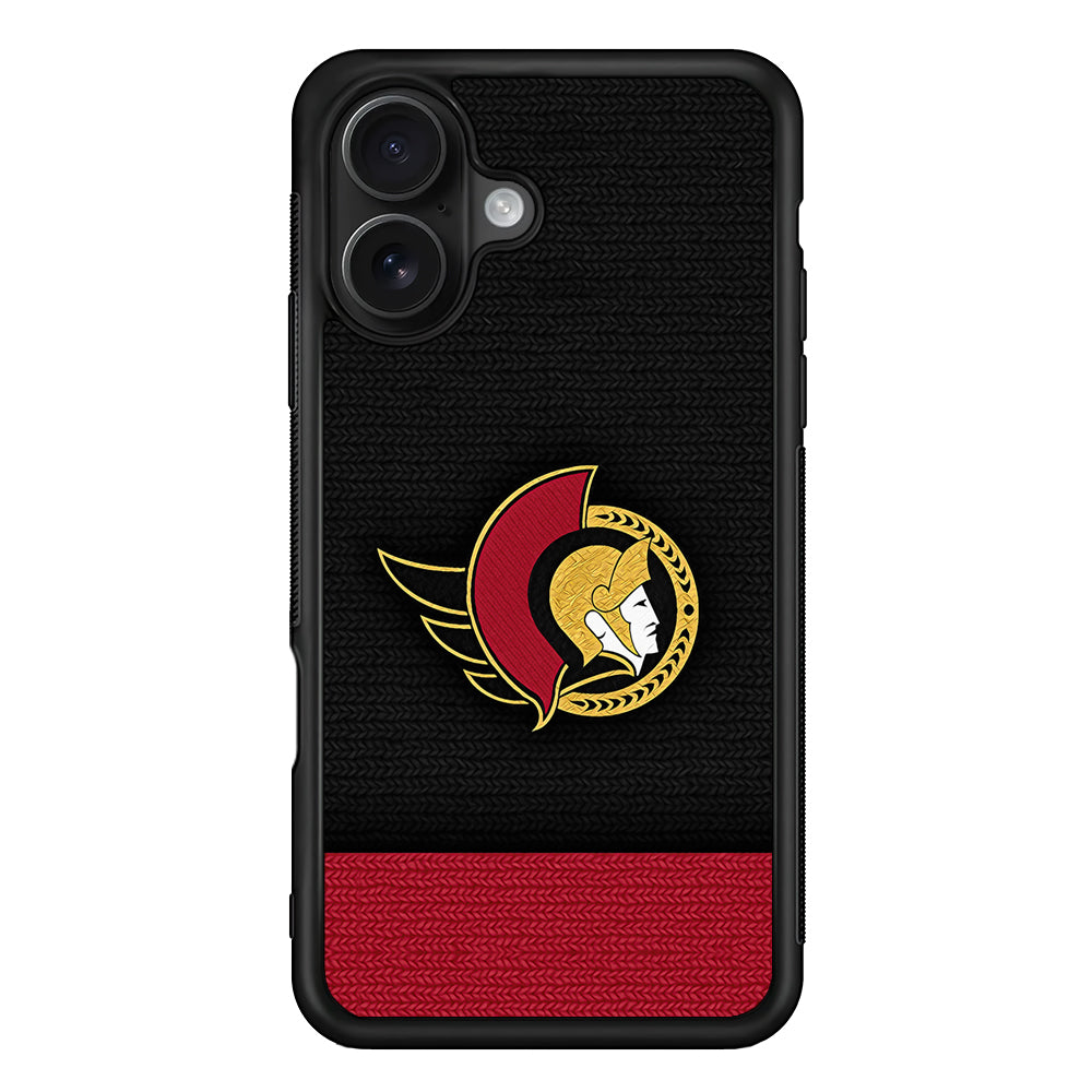 Ottawa Senators Pattern iPhone 16 Case - Oxvistore